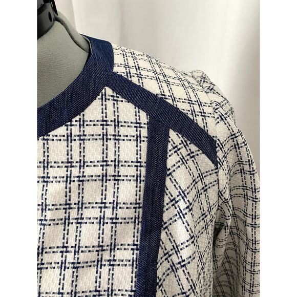 Studio One New YorkJacket Blue and Cream NWT Size 20W - Picture 5 of 8